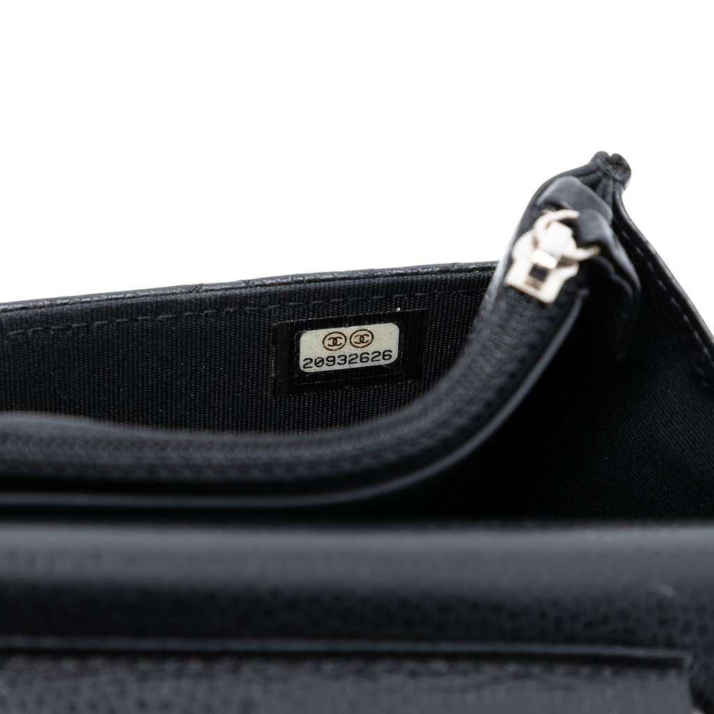 Chanel CC Quilted Caviar Wallet on Chain - 5
