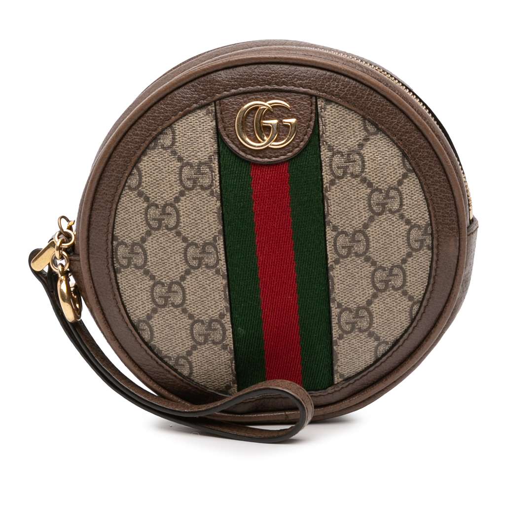 Gucci GG Supreme Ophidia Round Clutch