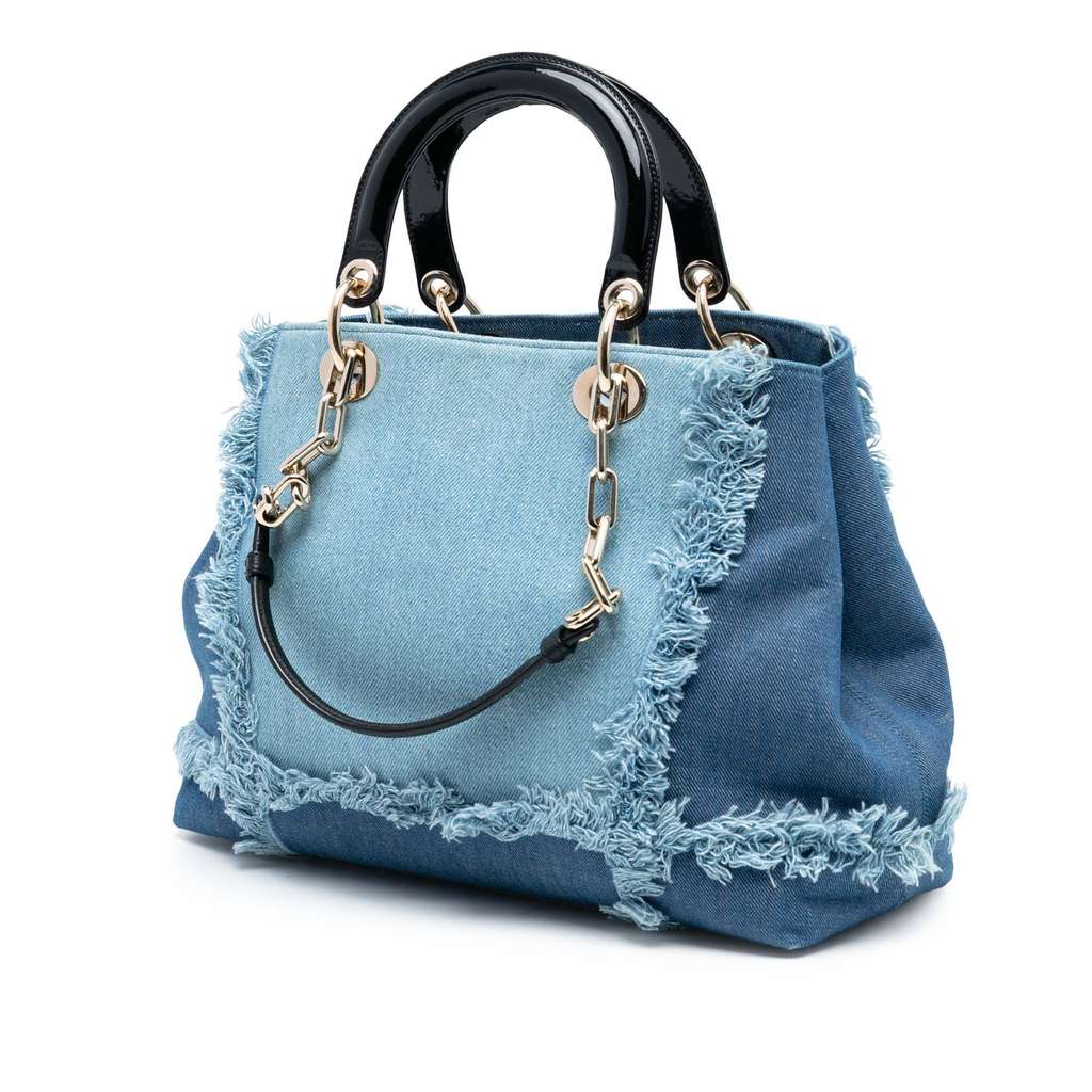 Dior Denim Patch D Light Satchel - 2