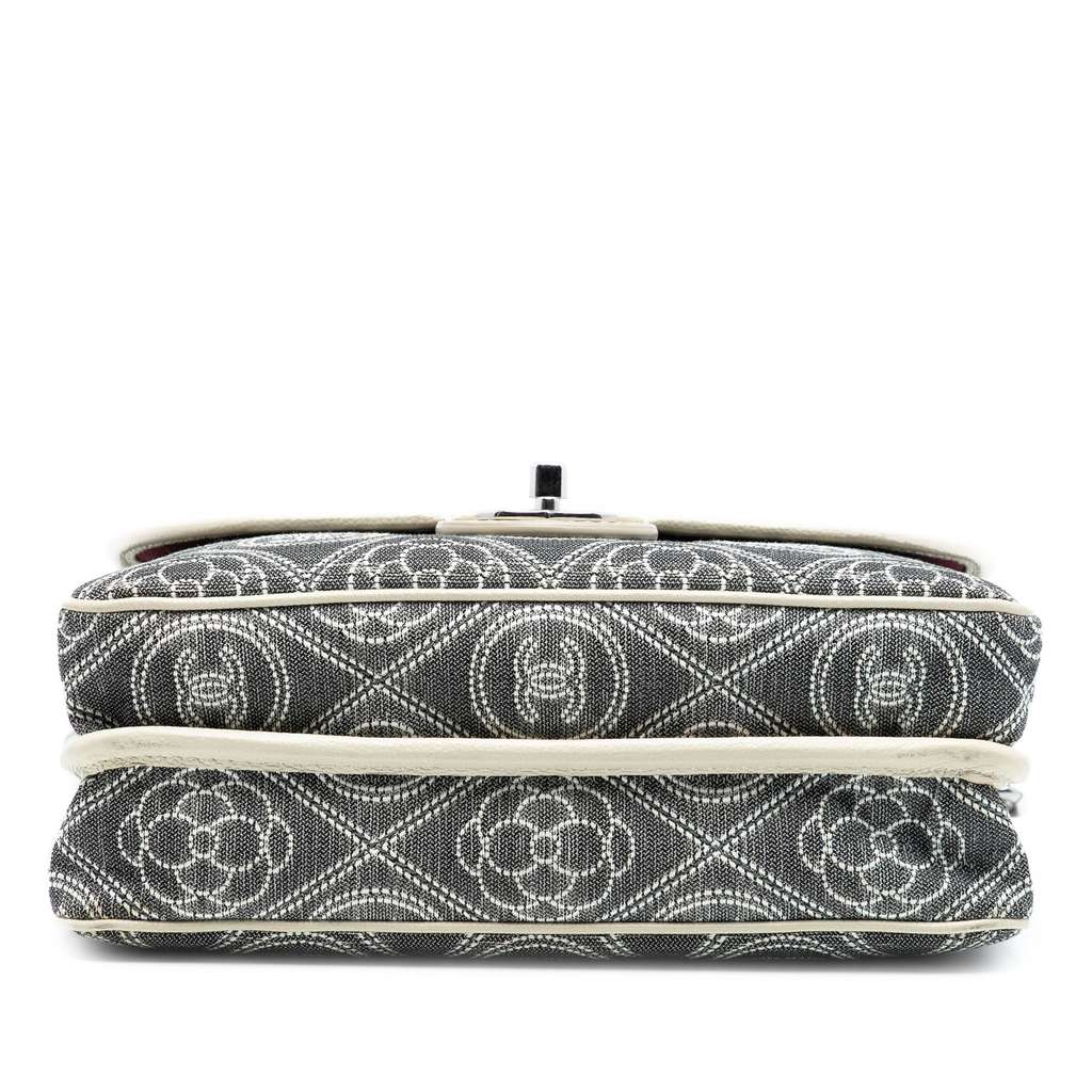 Chanel Camellia Printed Canvas Double Side Flap - 3