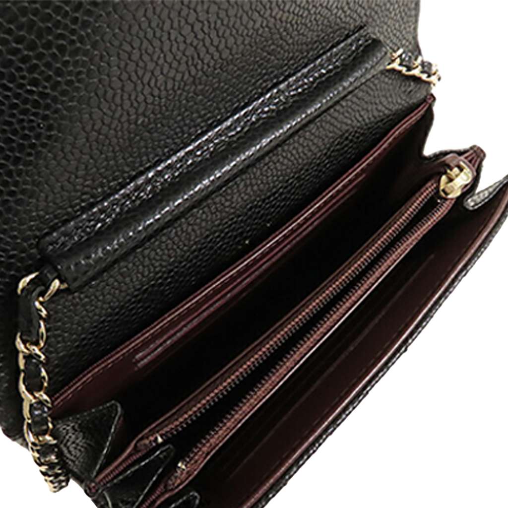 Chanel Classic Caviar Flap Wallet on Chain - 3