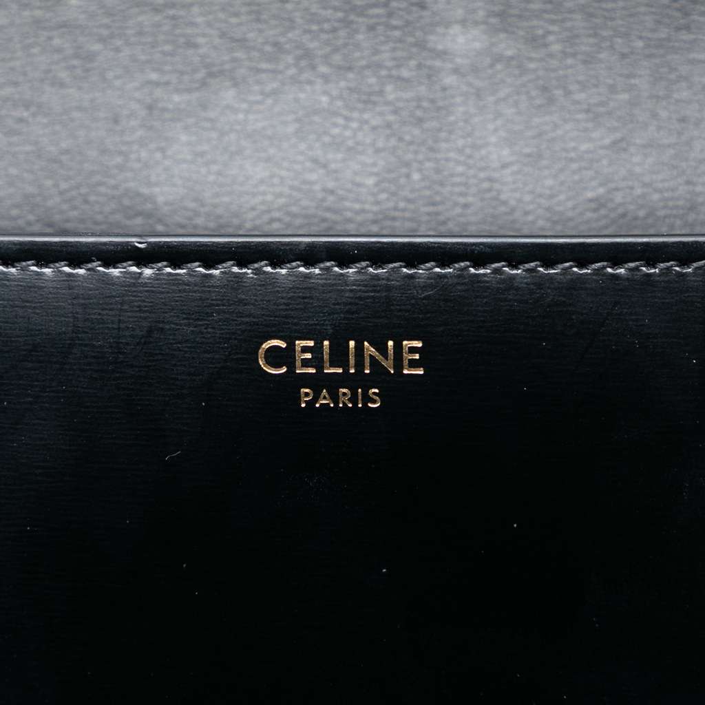 Celine Smooth Calfskin Cuir Triomphe Chain Shoulder Bag - 5
