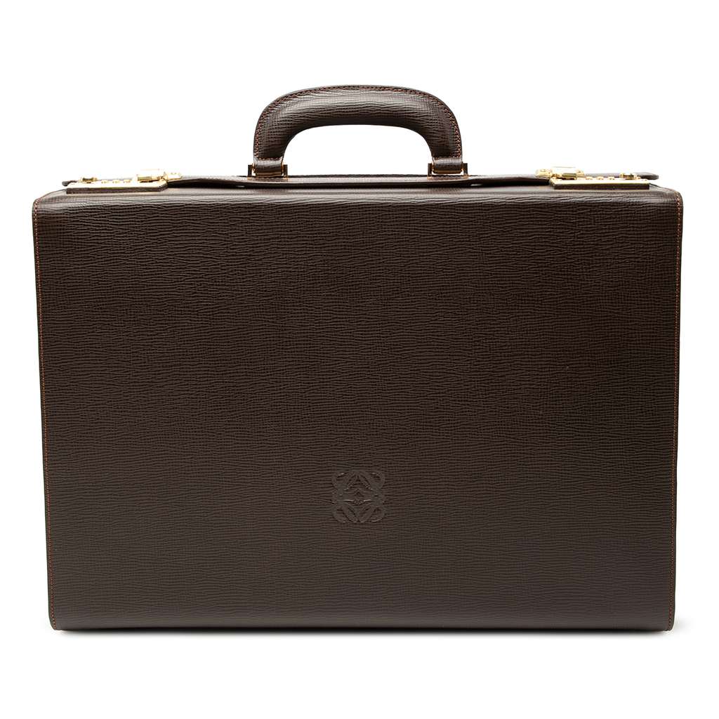 Loewe Leather Anagram Briefcase