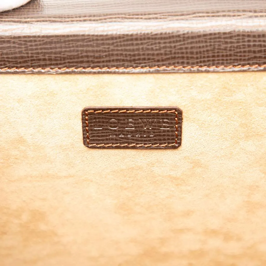 Loewe Leather Anagram Briefcase Brown Leather Good - Box View