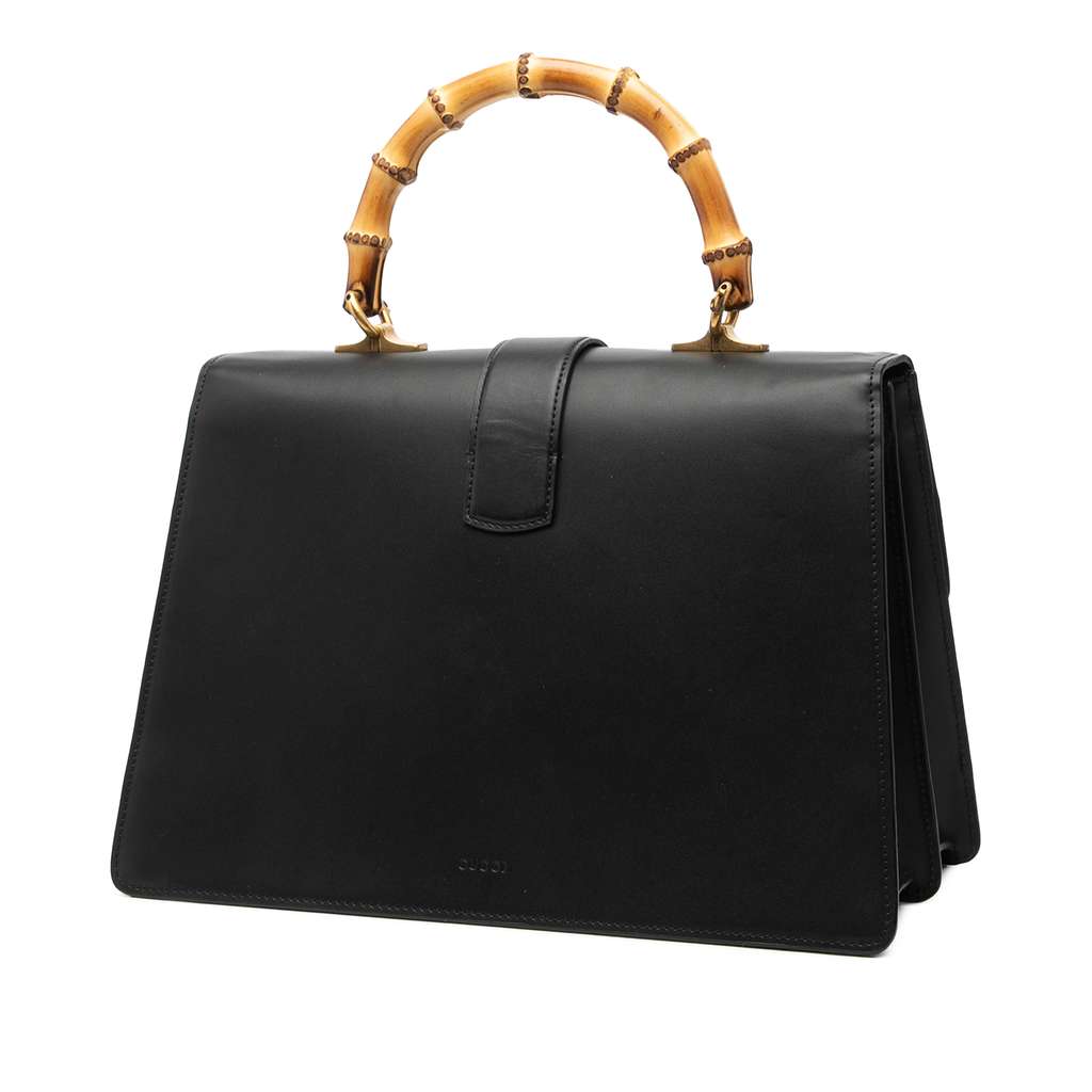 Gucci Large Leather Bamboo Dionysus Web Satchel - 2
