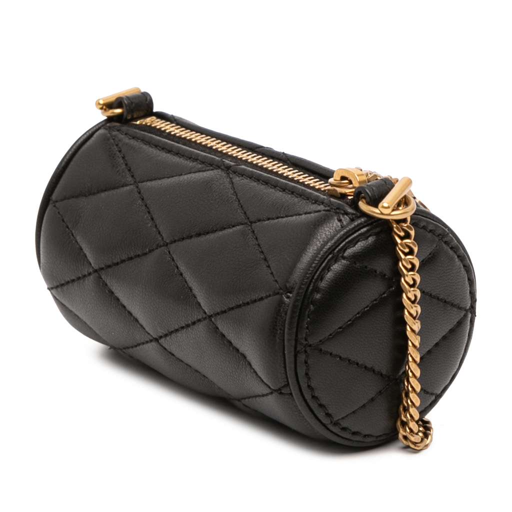 Saint Laurent Micro Quilted Lambskin Sade Tube Bag - 2