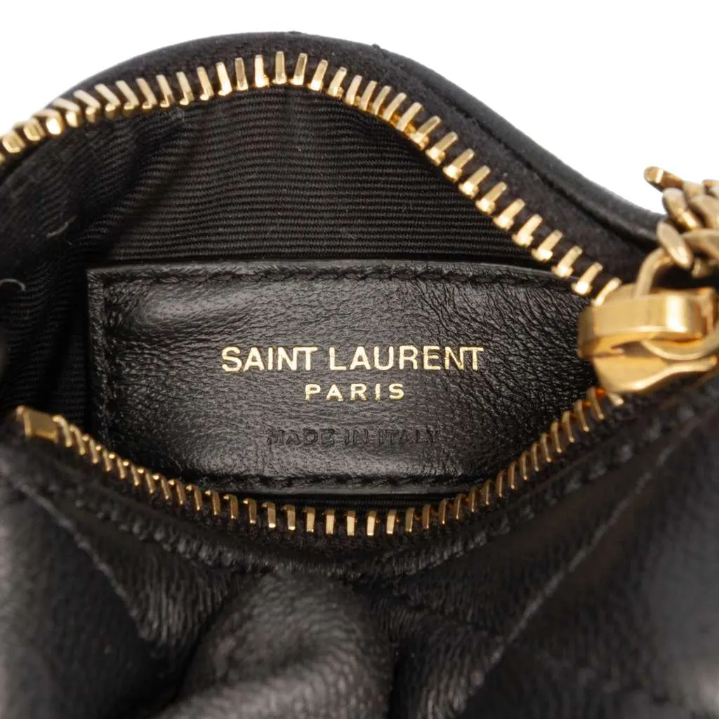 Saint Laurent Micro Quilted Lambskin Sade Tube Bag Black Leather Good - Box View