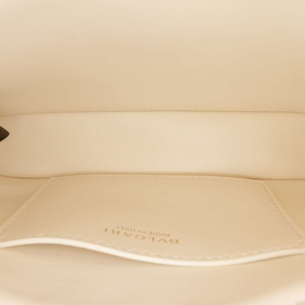 Bvlgari Chevron Cotton and Leather Serpenti Forever Chain Handbag - 4