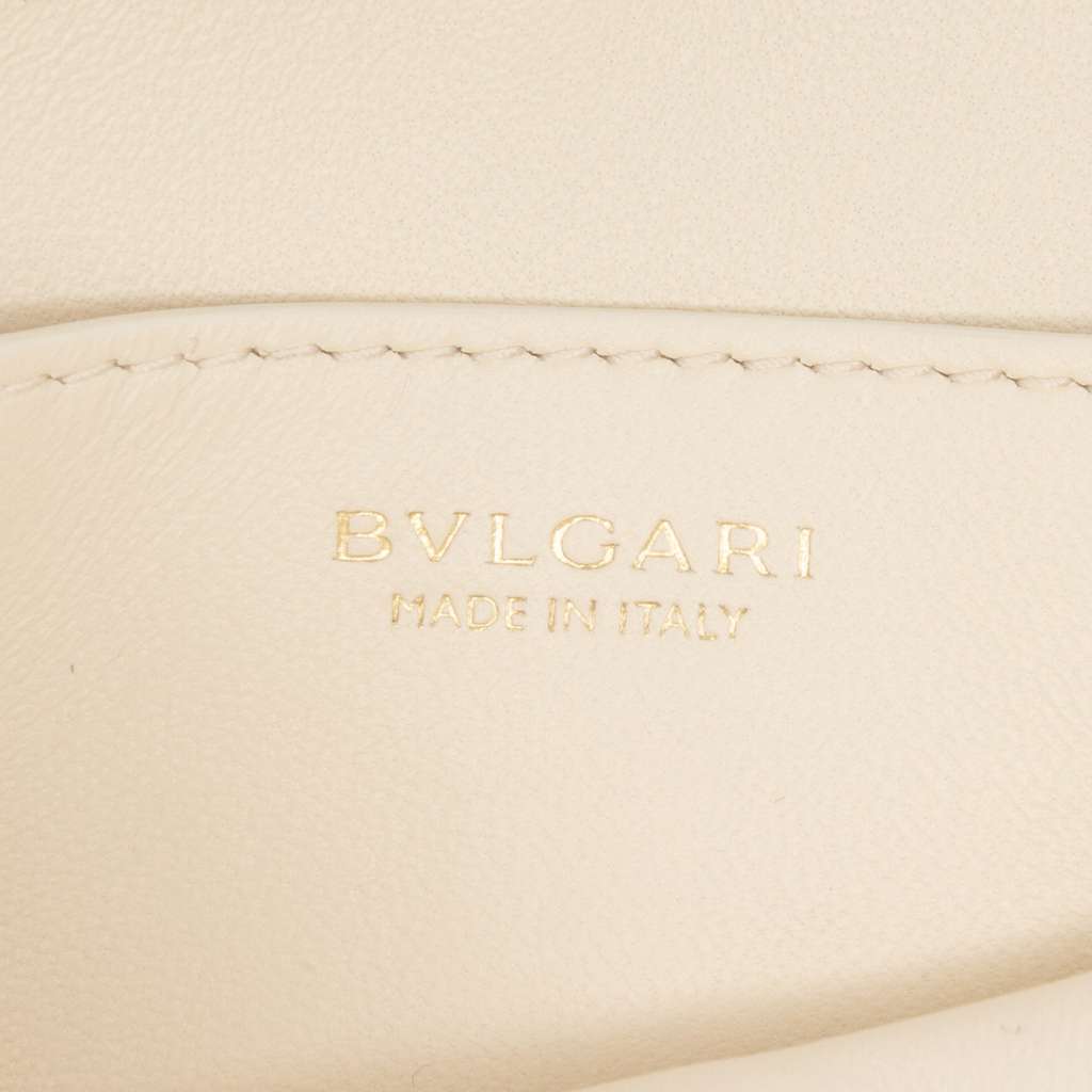 Bvlgari Chevron Cotton and Leather Serpenti Forever Chain Handbag - 5