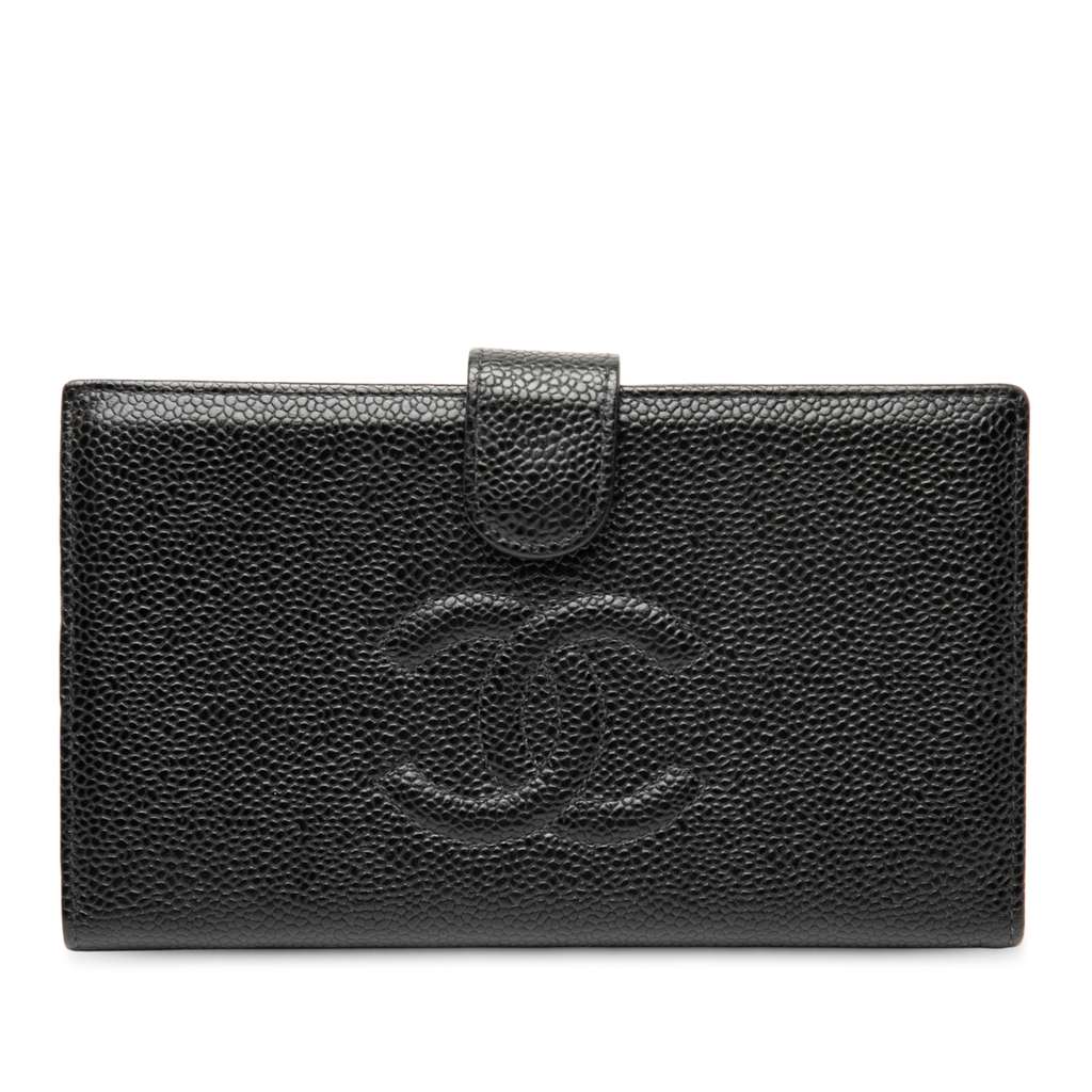 Chanel CC Caviar Bifold French Long Wallet