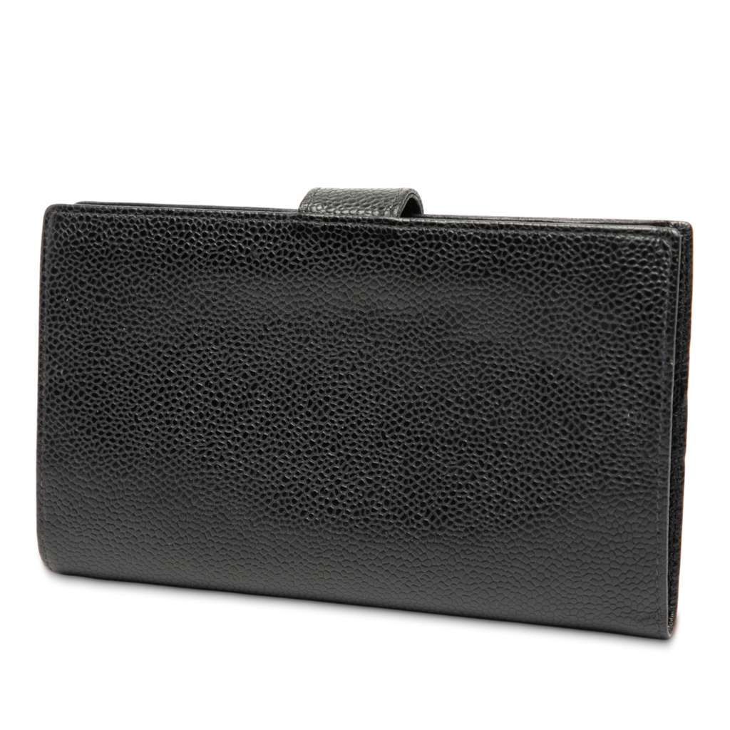 Chanel CC Caviar Bifold French Long Wallet - 2