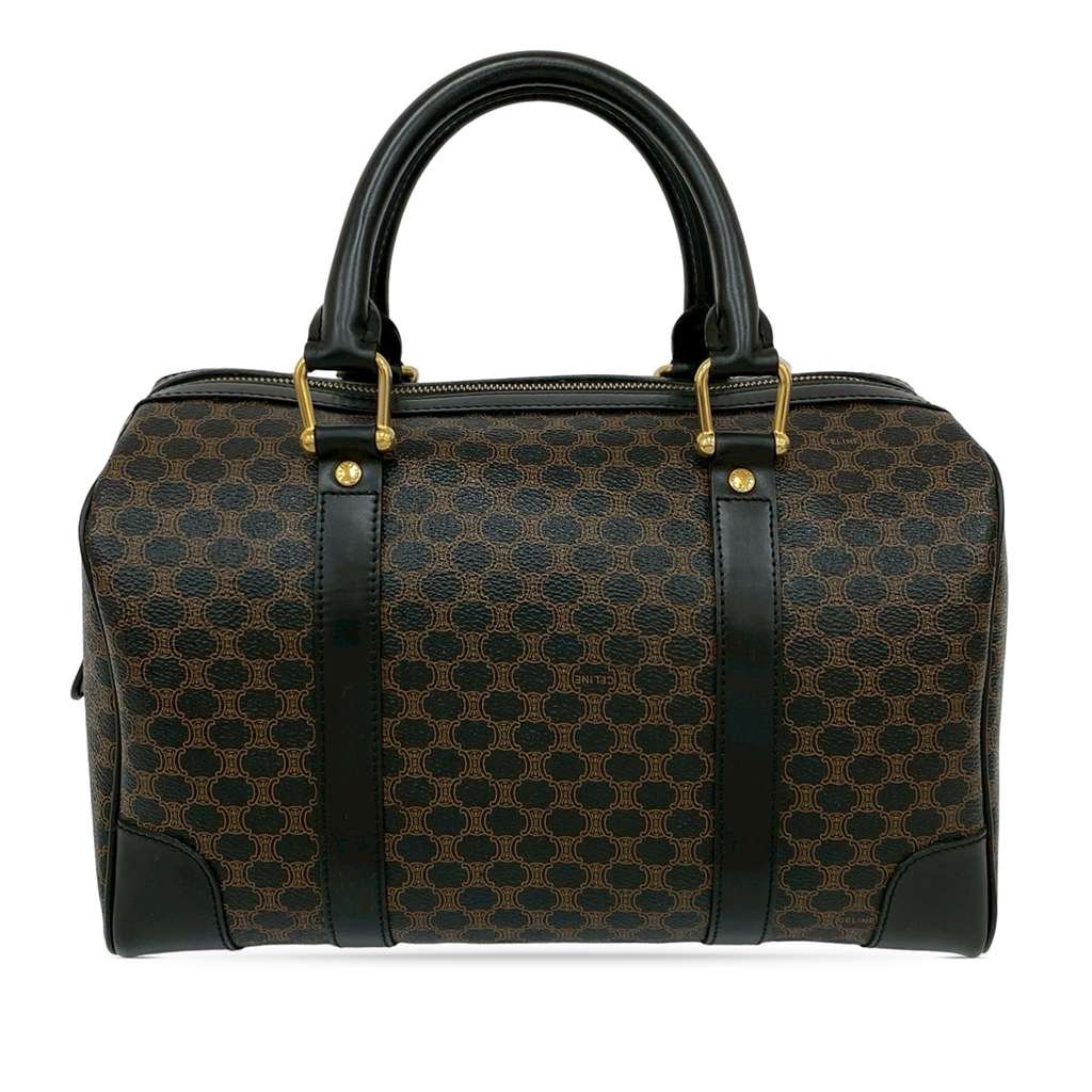 Celine Macadam Coated Canvas Boston Bag