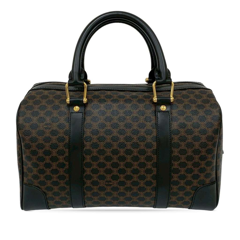 Celine Macadam Coated Canvas Boston Bag - 2