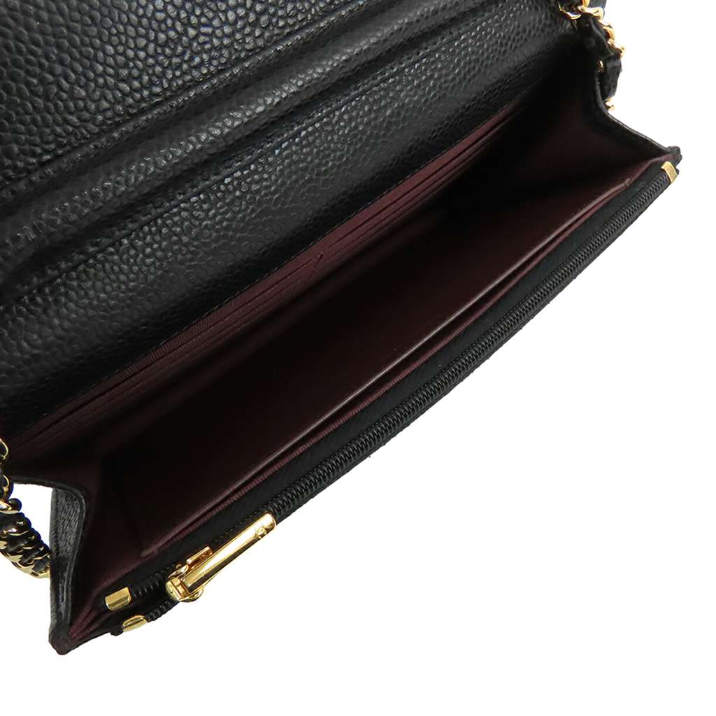 Chanel CC Quilted Caviar Wallet on Chain - 4