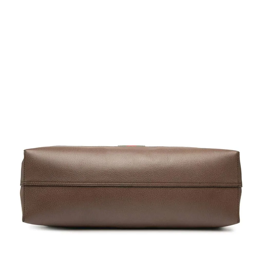 Gucci GG Supreme Ophidia Tote Brown Canvas Good - Inside View