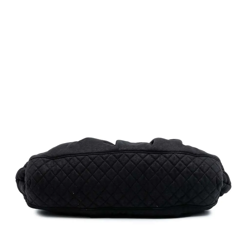 Chanel Jersey Melrose Cabas Black Cotton Very good - Inside View