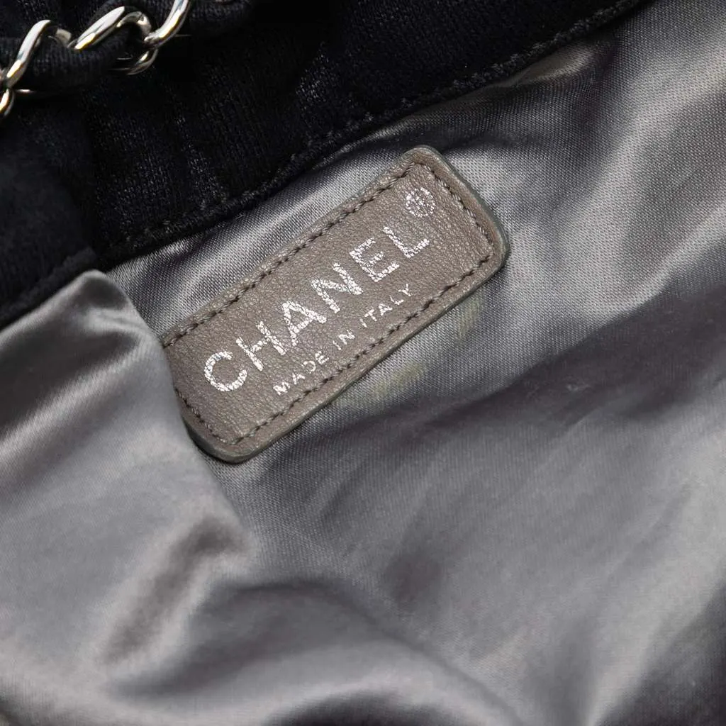 Chanel Jersey Melrose Cabas Black Cotton Very good - Box View