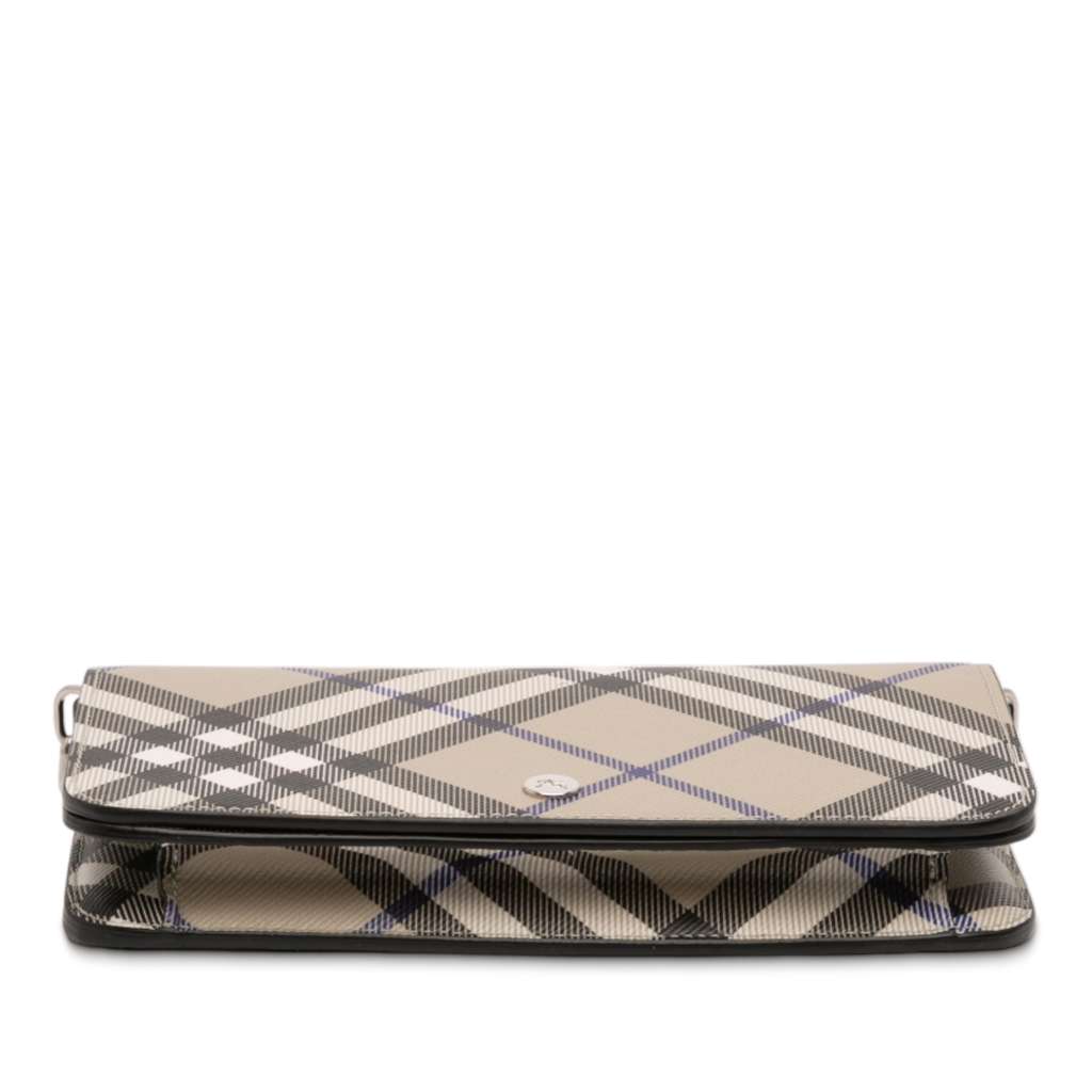Burberry Nova Check Coated Canvas Wallet on Chain - 3