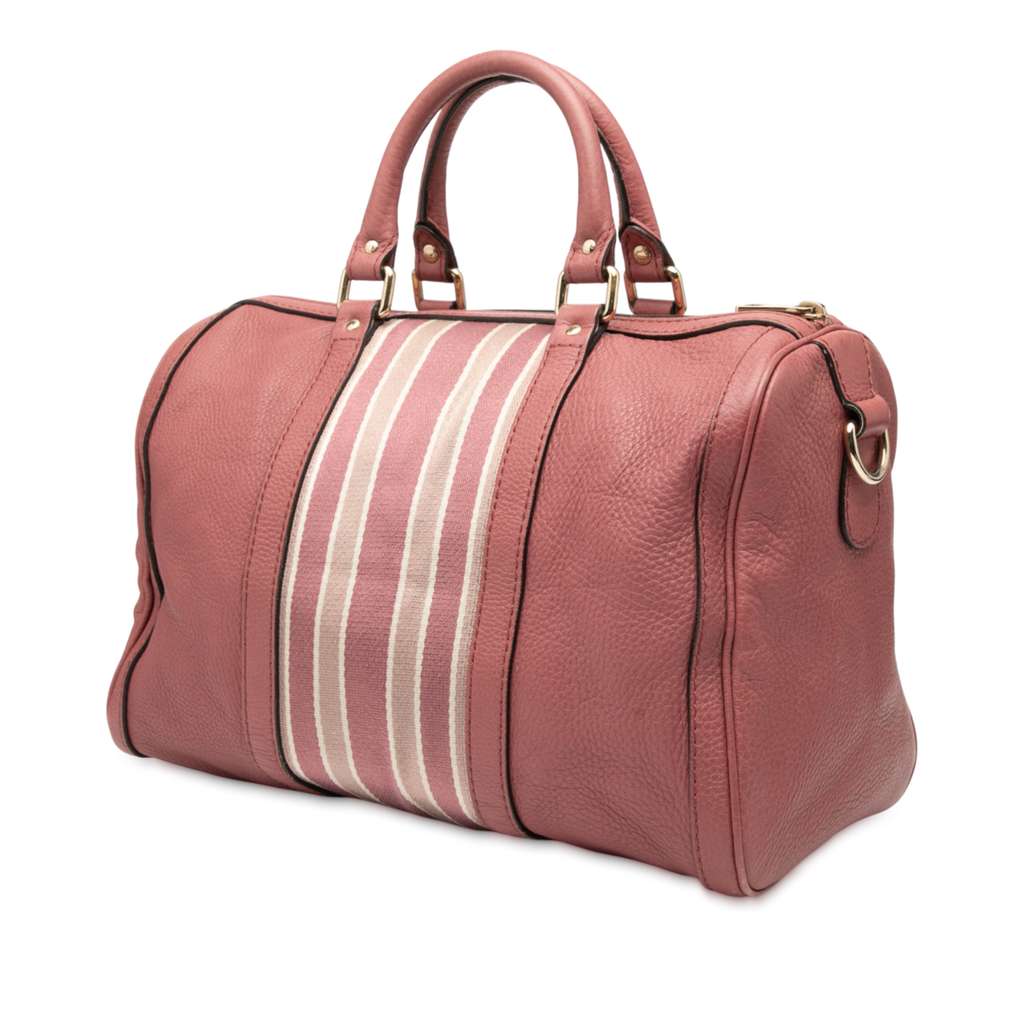 Gucci Medium Calfskin Web Joy Boston Bag - 2