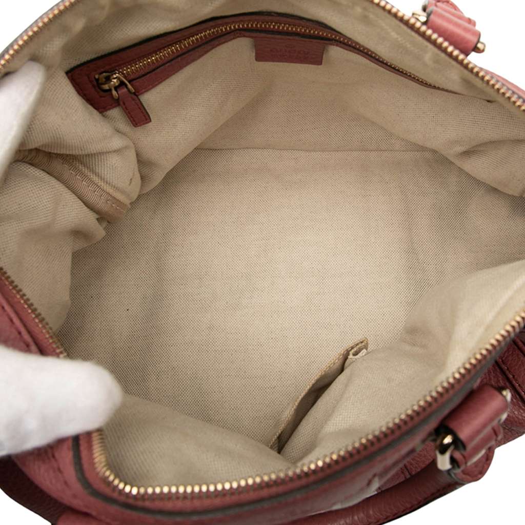 Gucci Medium Calfskin Web Joy Boston Bag - 4