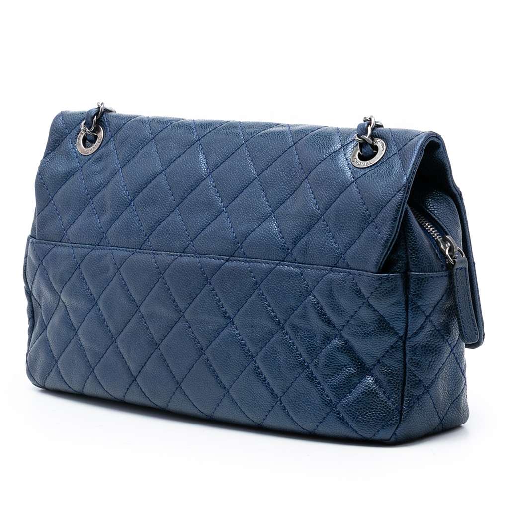 Chanel Jumbo Quilted Iridescent Caviar Easy Flap - 2