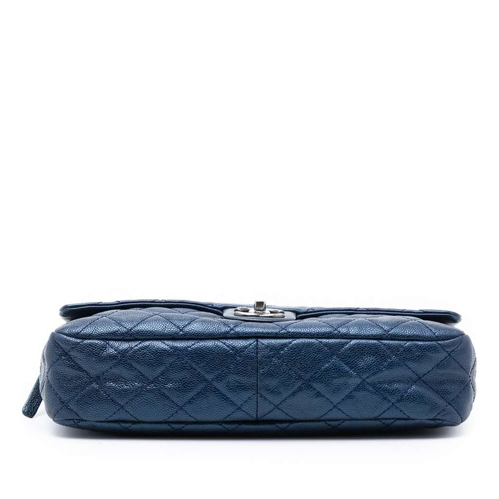 Chanel Jumbo Quilted Iridescent Caviar Easy Flap - 3