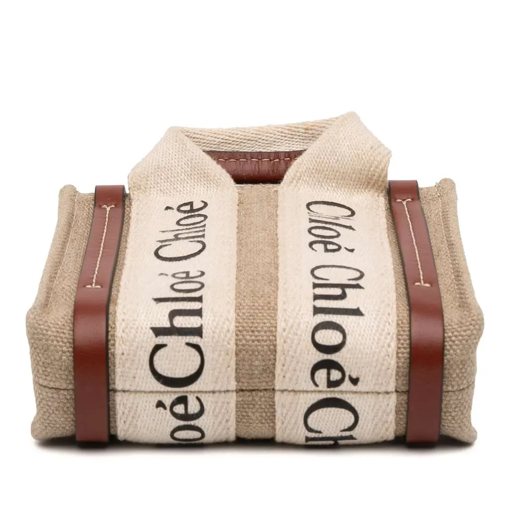 Chloé Nano Canvas Woody Satchel Brown Canvas Very good - Inside View