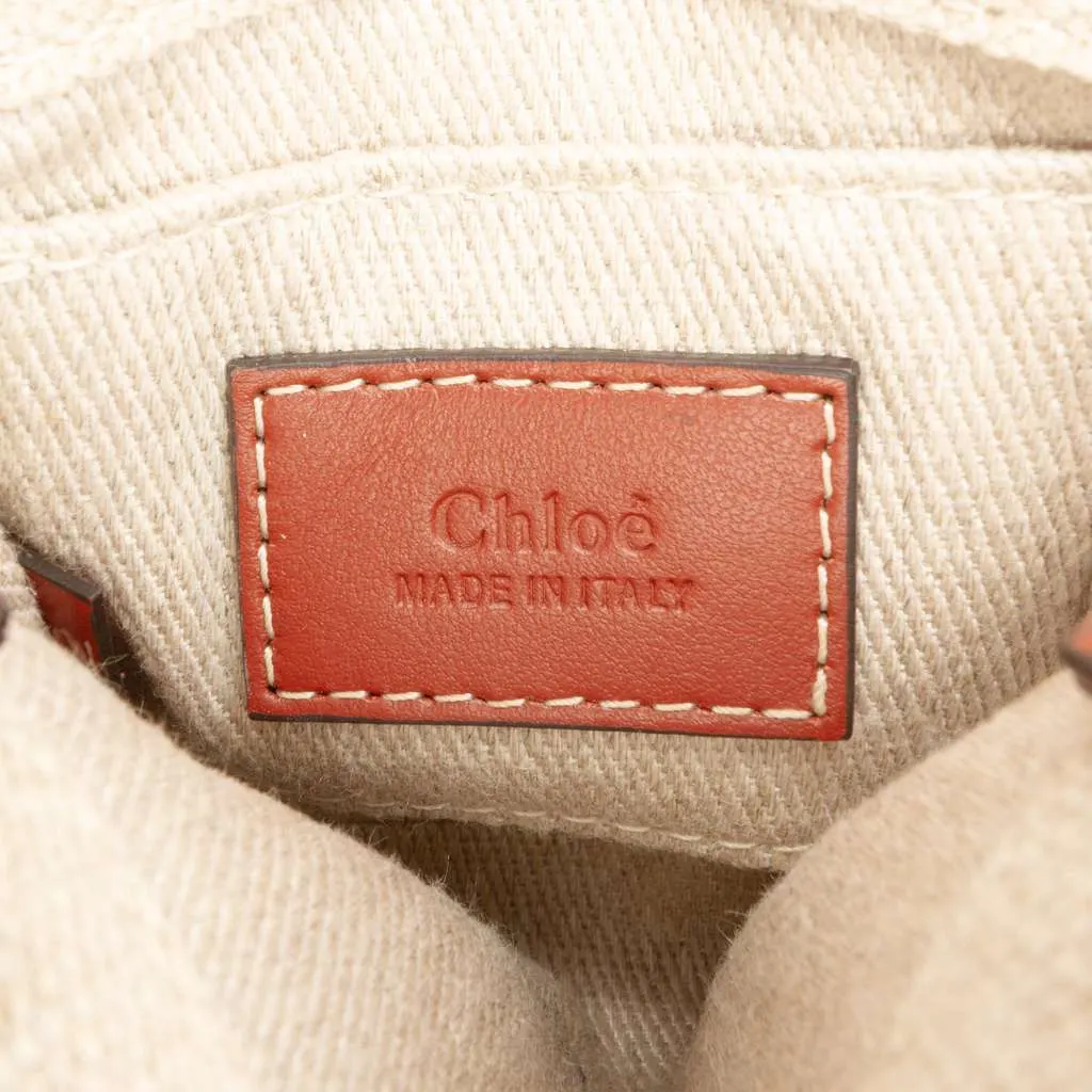 Chloé Nano Canvas Woody Satchel Brown Canvas Very good - Box View