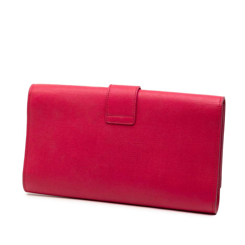 Saint Laurent Leather Chyc Ligne Clutch - 2