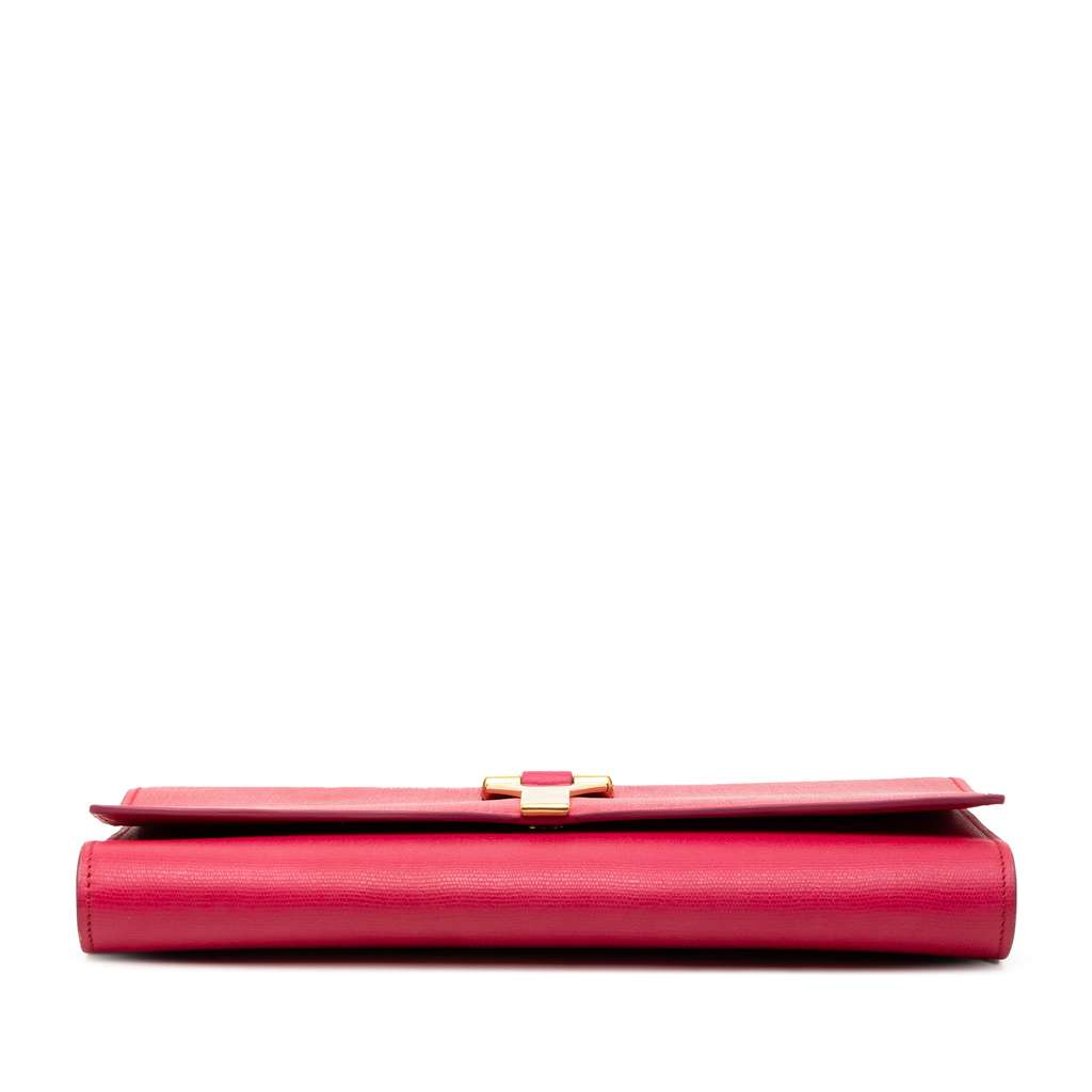 Saint Laurent Leather Chyc Ligne Clutch - 3
