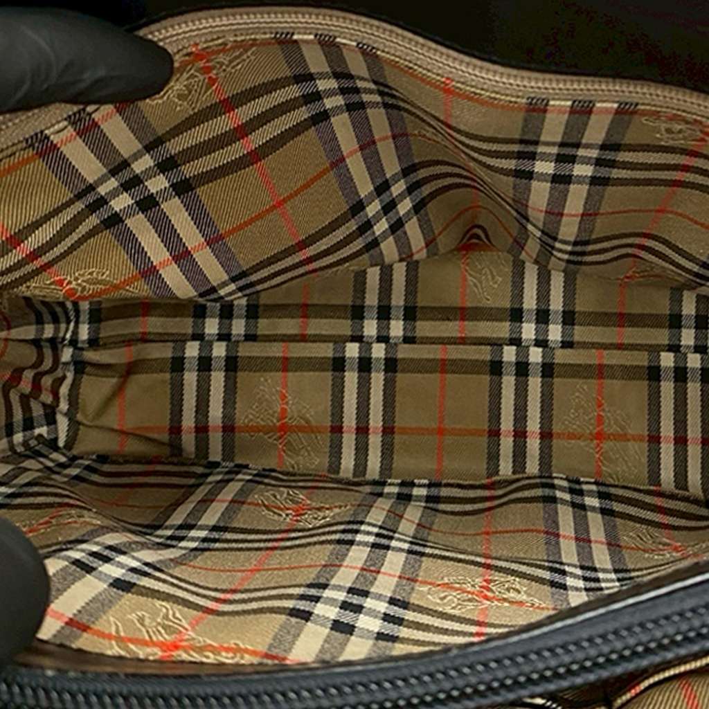 Burberry House Check Trimmed Leather Handbag - 3