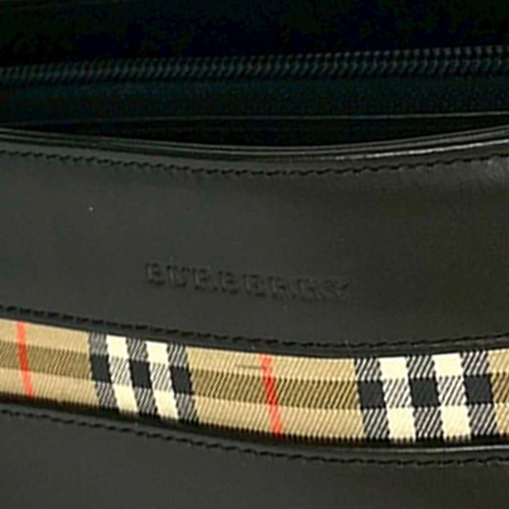 Burberry House Check Trimmed Leather Handbag - 4