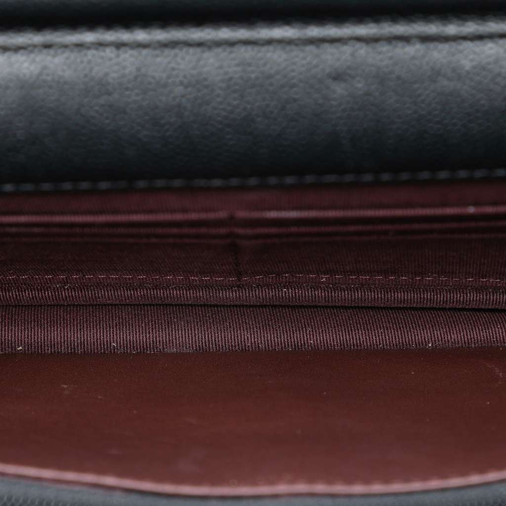 Chanel Stitched Caviar and Suede Lady Coco Wallet On Chain - 4