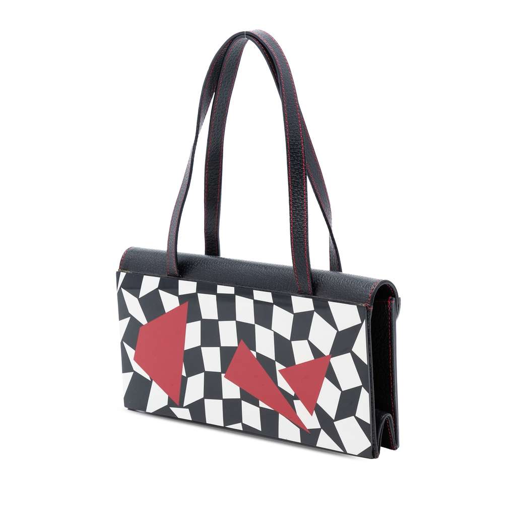 Fendi Pigskin Plexiglass Geometric Shoulder Bag - 2