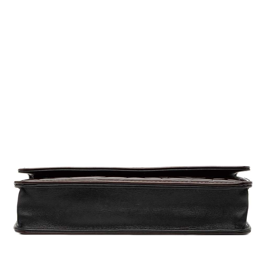 Chanel CC Embossed Patent Camellia Wallet On Chain - 3