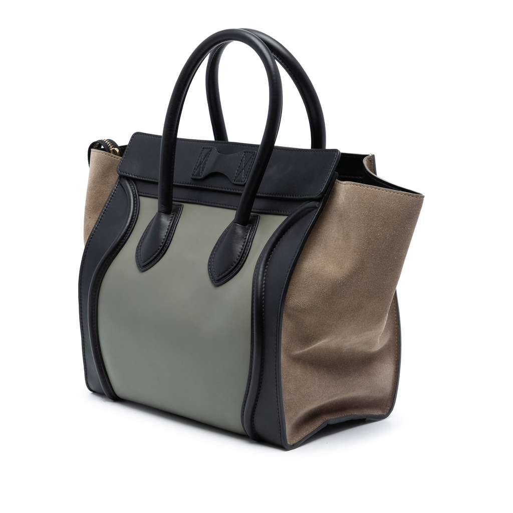 Celine Mini Tricolor Leather Luggage Tote - 2