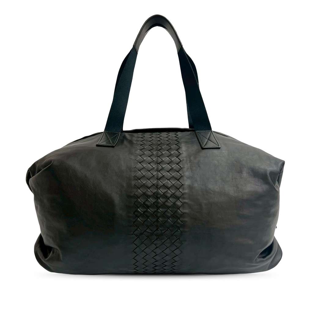 Bottega Veneta Intrecciato Trimmed Leather Duffle Bag - 2