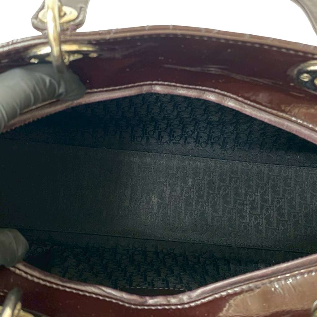 Dior Large Patent Cannage Lady Dior - 5