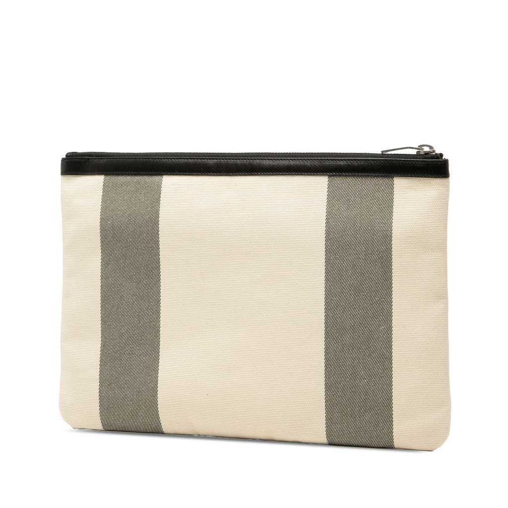 Saint Laurent Canvas Beach Zip Clutch - 2