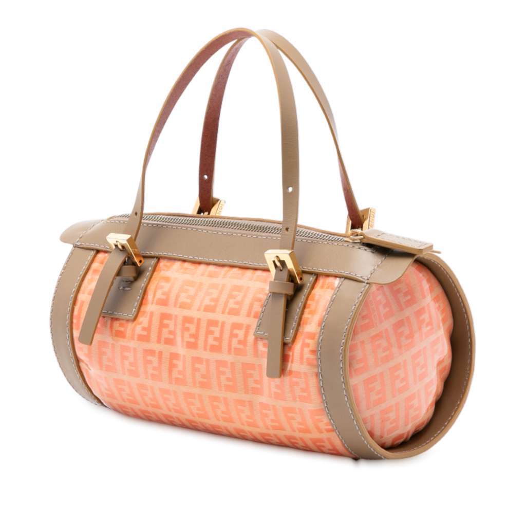Fendi Zucchino Coated Canvas Barrel Handbag - 2