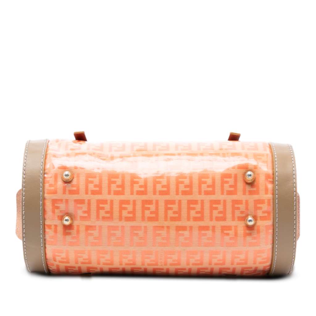 Fendi Zucchino Coated Canvas Barrel Handbag - 3