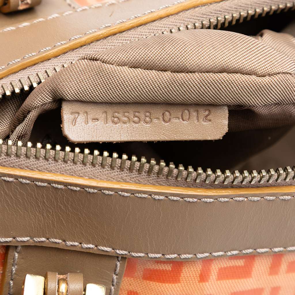 Fendi Zucchino Coated Canvas Barrel Handbag - 5