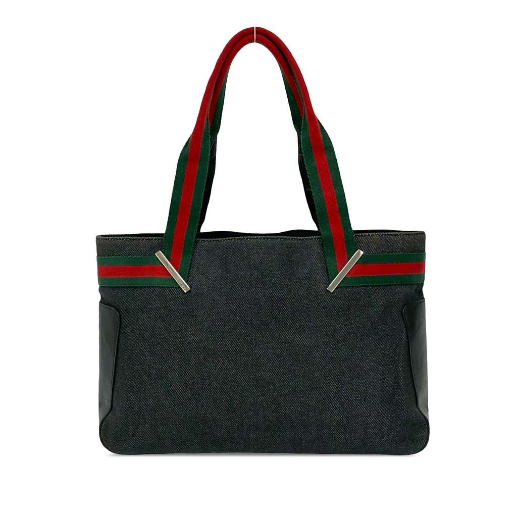 Gucci Denim Web Tote
