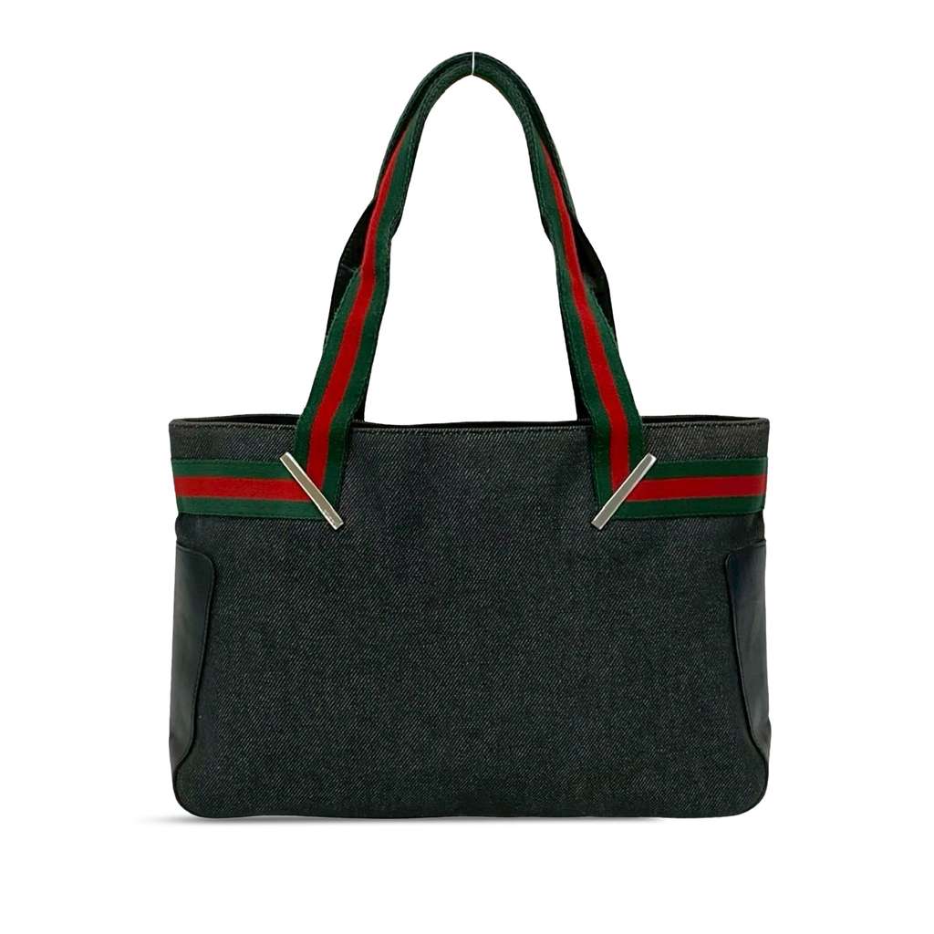 Gucci Denim Web Tote - 2
