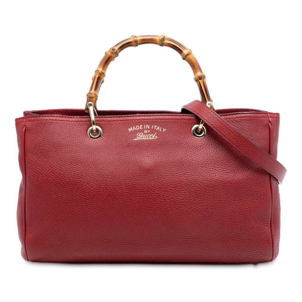 Gucci Medium Calfskin Bamboo Shopper Satchel