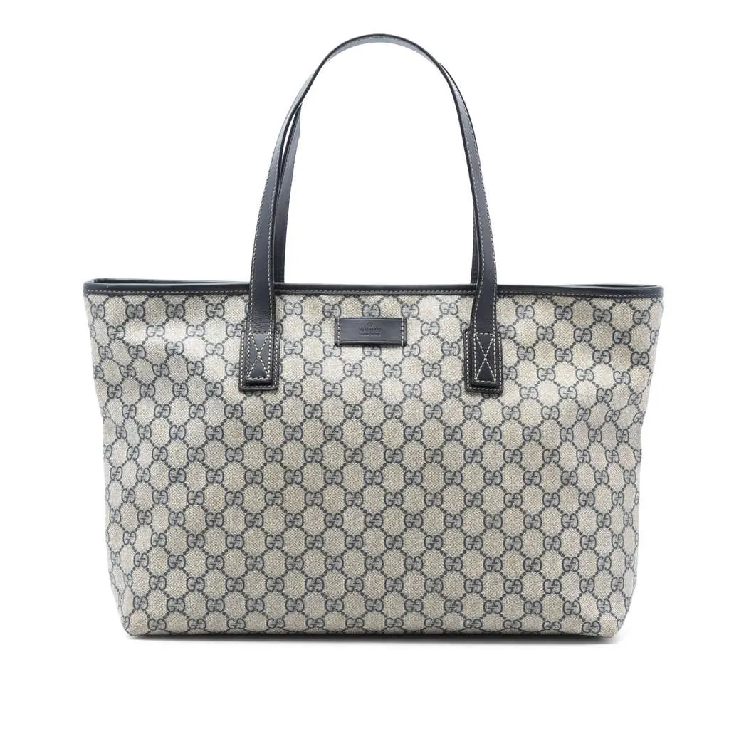 Gucci GG Supreme Tote Brown Canvas Good - Front View