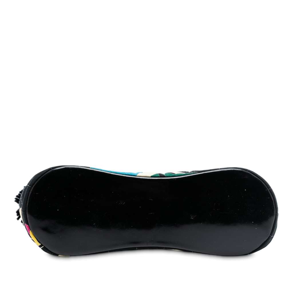 Chanel Chocolate Bar Printed Canvas Fringe Handbag - 3