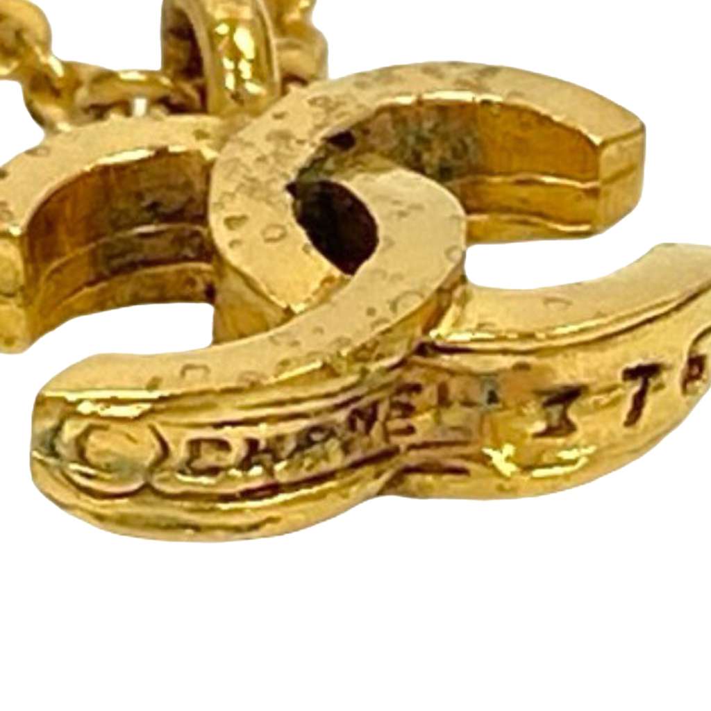 Chanel CC Gold Plated Pendant Necklace - 3