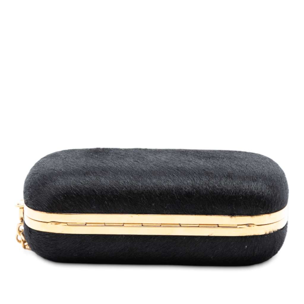 Alexander Mcqueen Pony Hair Skull Clutch - 3