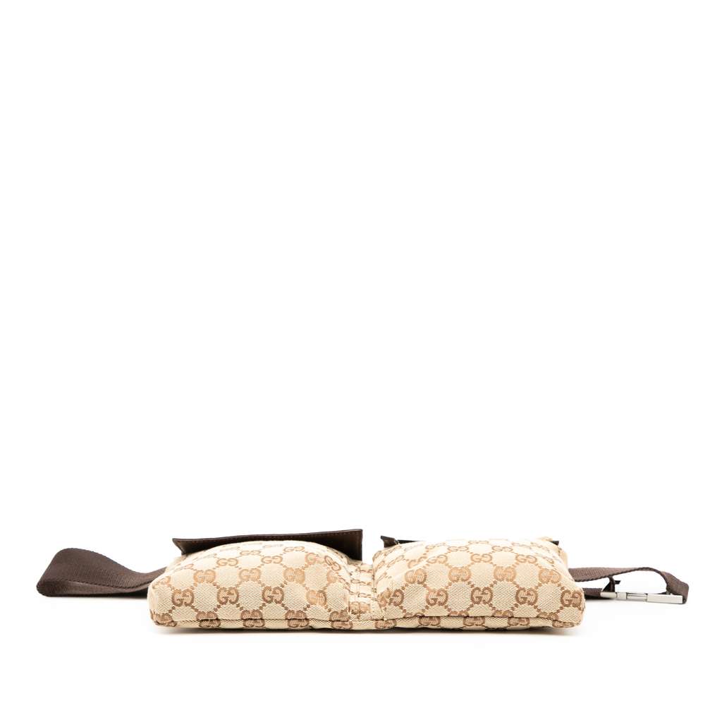 Gucci GG Canvas Double Pocket Belt Bag - 3
